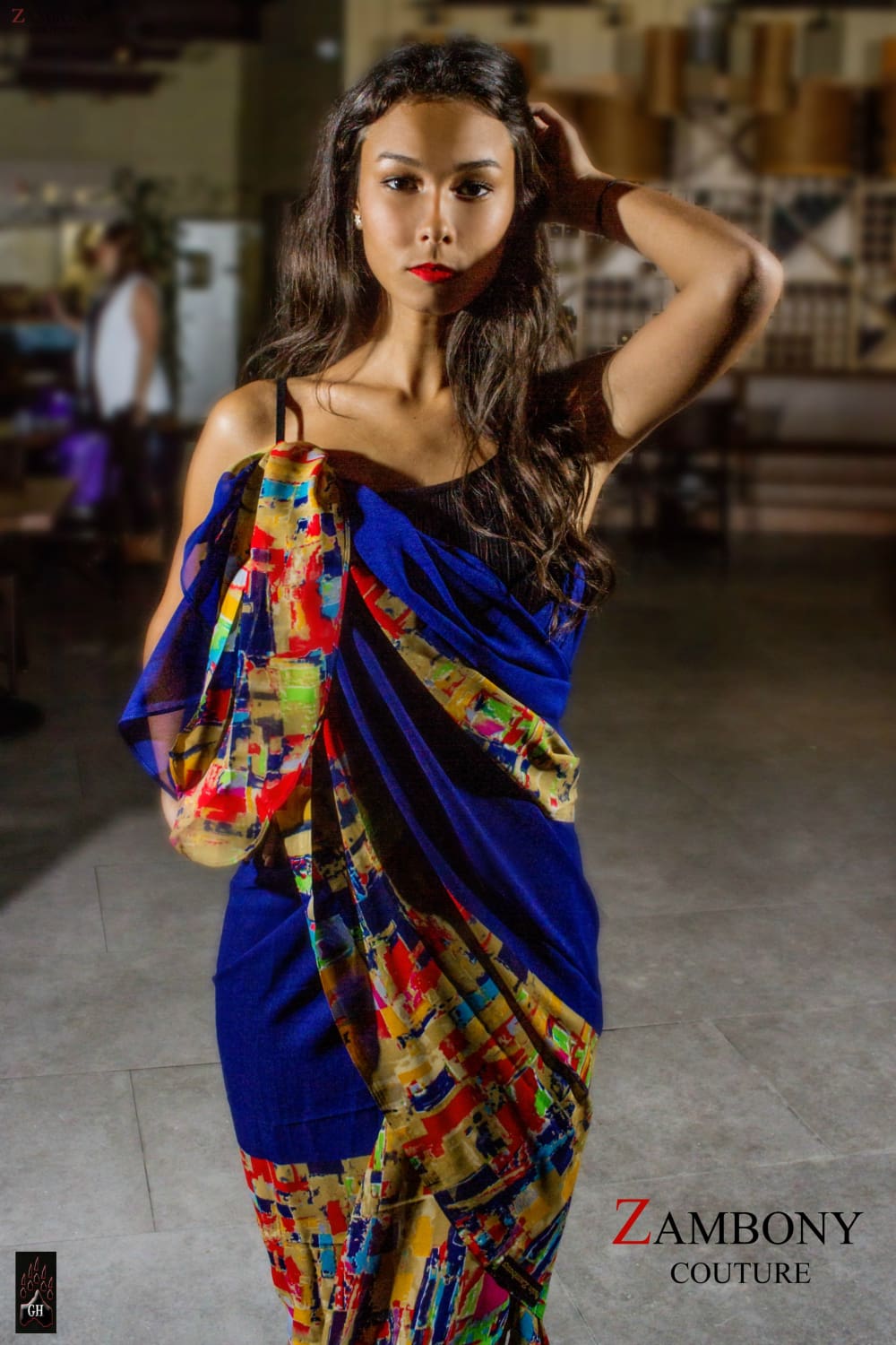 Blue Retro Saright - shopzambony