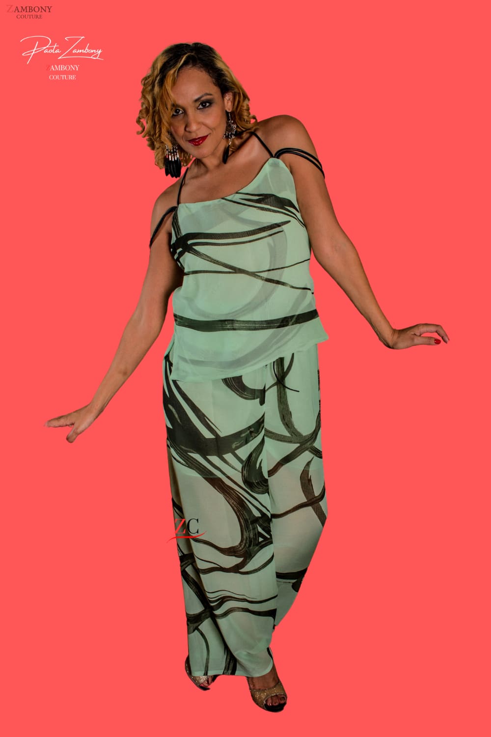 Kalani Art Pantsuit - Pant Suit Palazzo pants