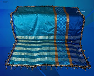 Nefertiti Blue Silk Throw - Throws