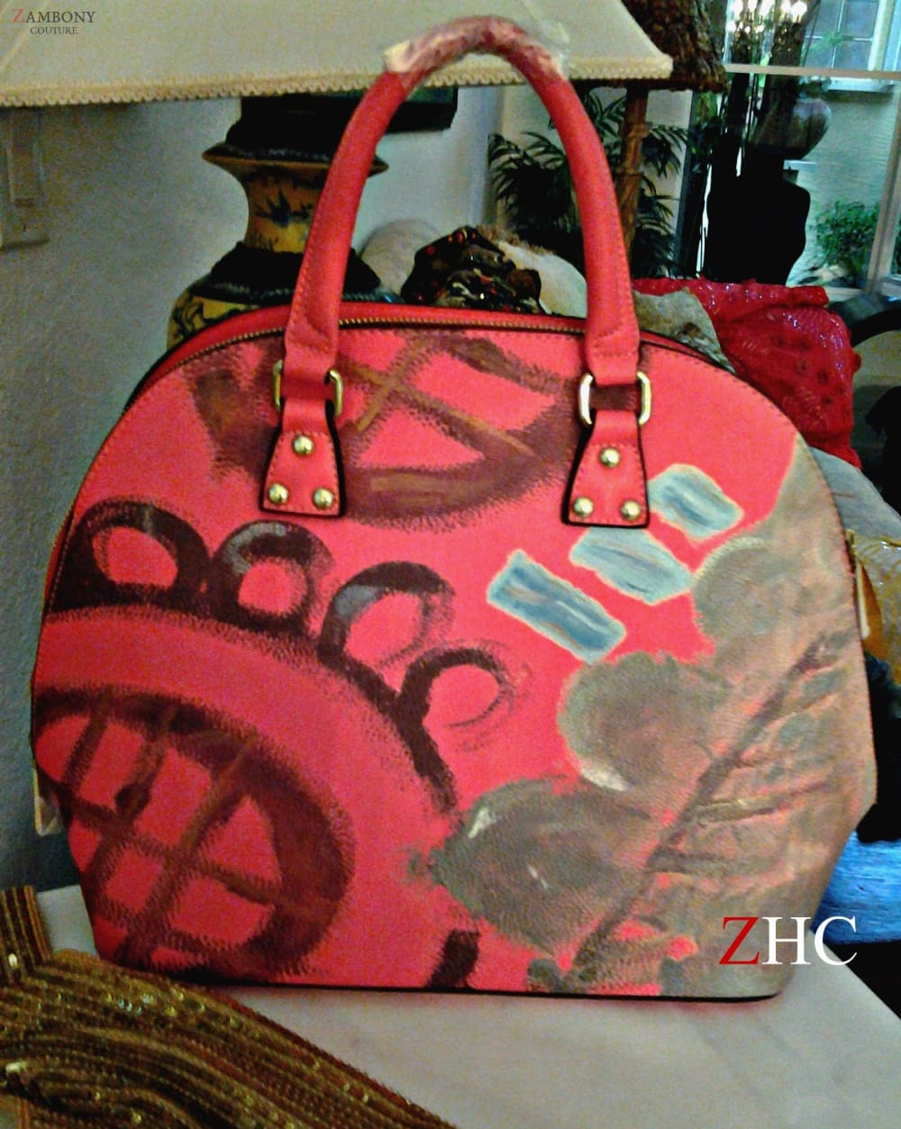 Pink Hand Painted Bowler - shopzambony