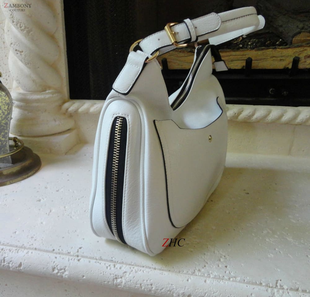 White Dahlia with Fashion Zipper - shopzambony