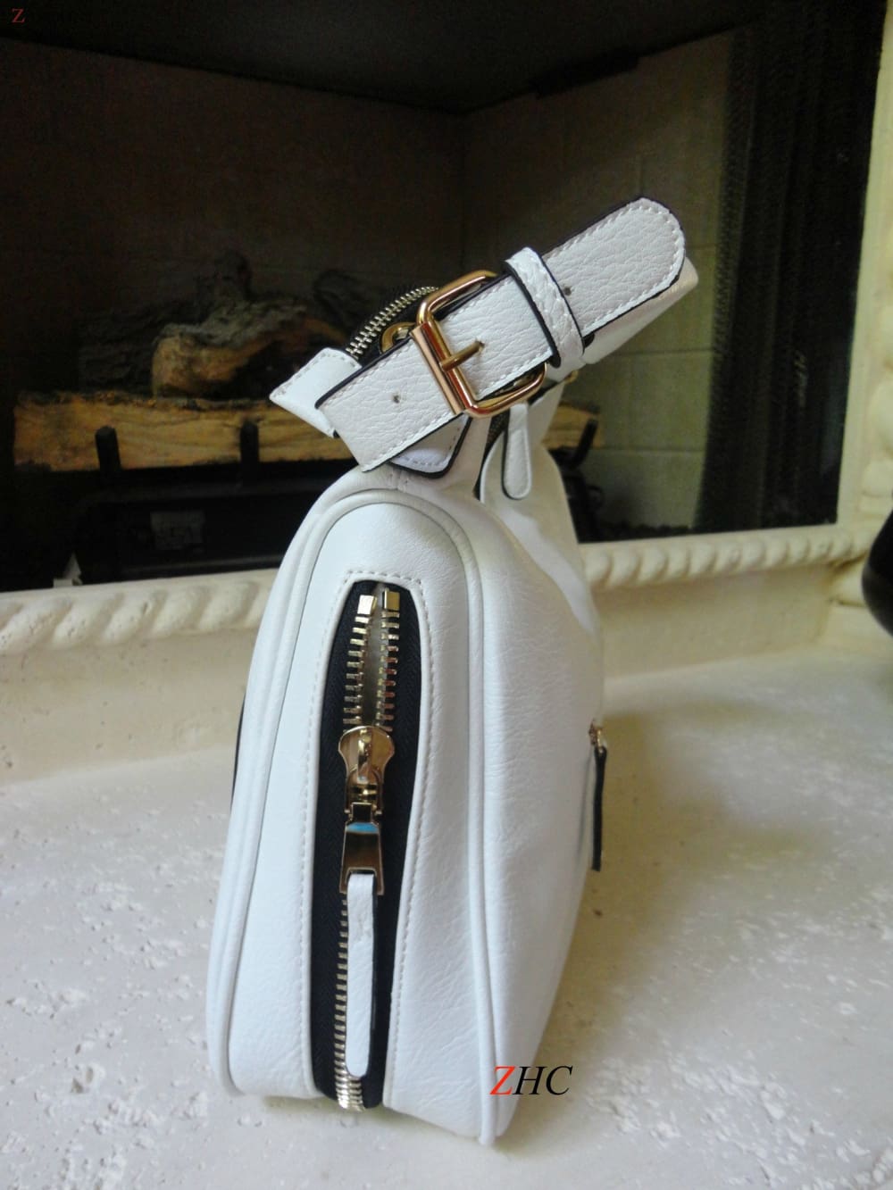 White Dahlia with Fashion Zipper - shopzambony