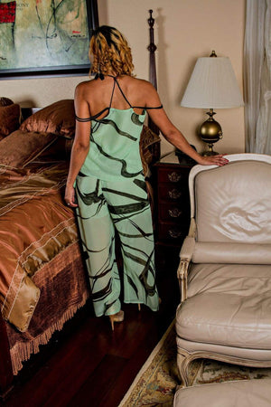 Pale Sea Green Art Pantsuit - shopzambony