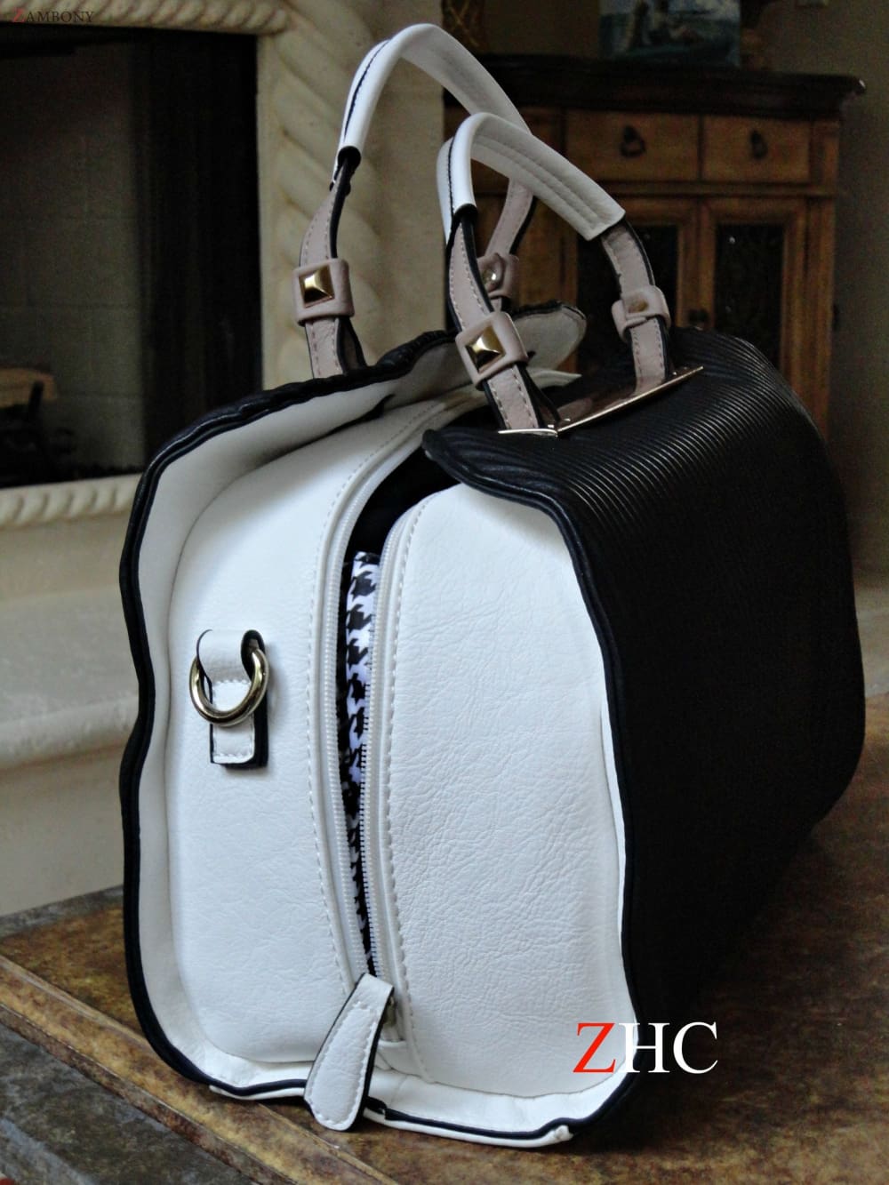 Black and white coach handbag Clearance